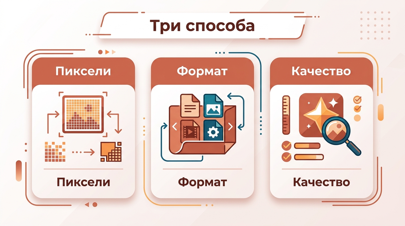 Три способа уменьшить фото: пиксели, формат и качество